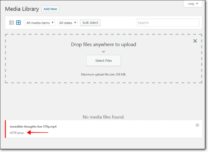 HTTP Error When Uploading Images