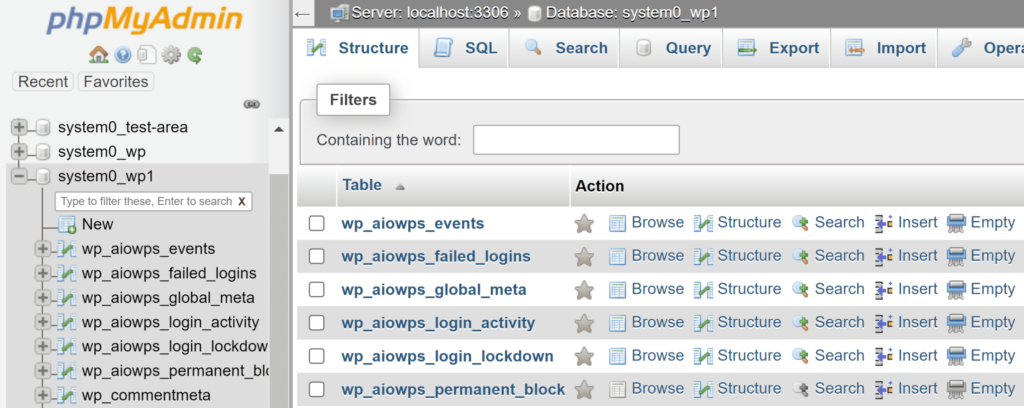 Select WordPress Database